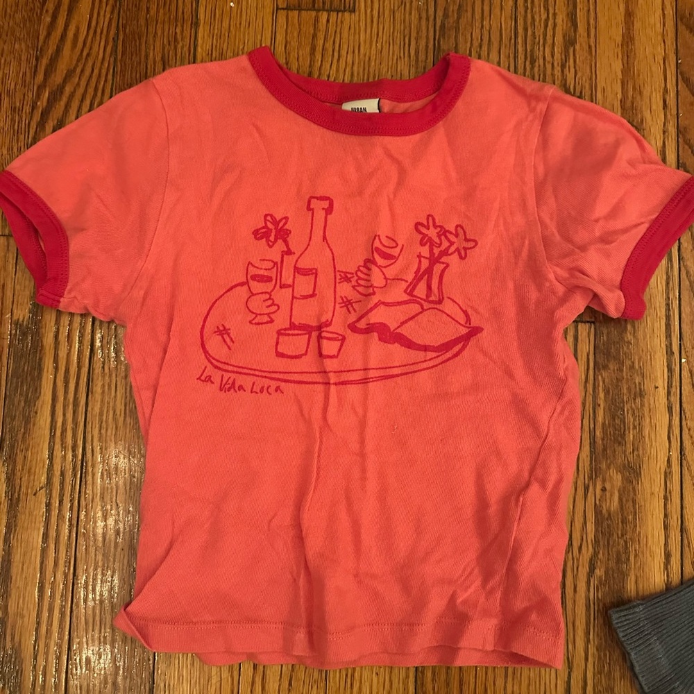 Urban Outfitters Red Graphic Tee